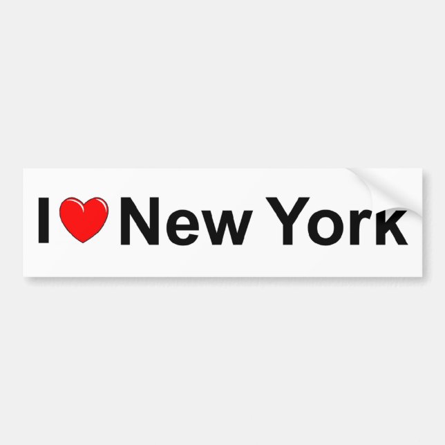 Autocollant De Voiture J'aime le coeur) New York (Devant)