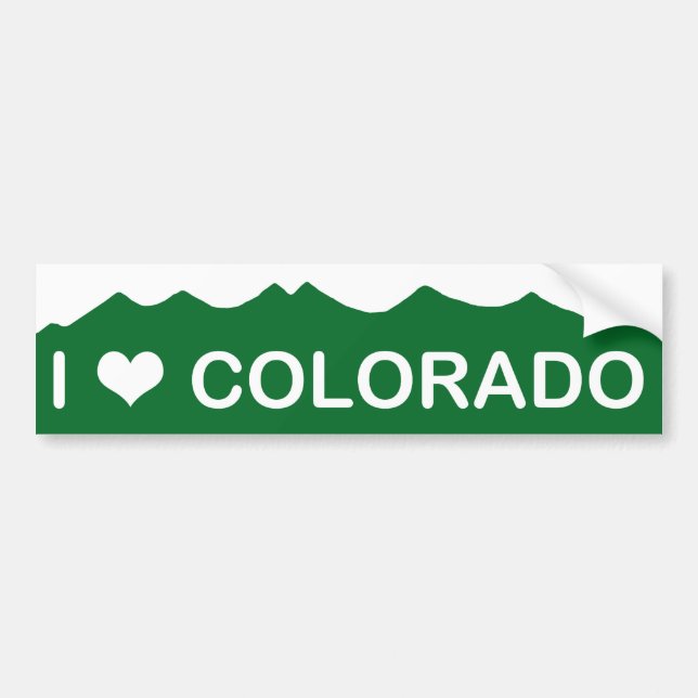 AUTOCOLLANT DE VOITURE J'AIME LE COLORADO (Devant)