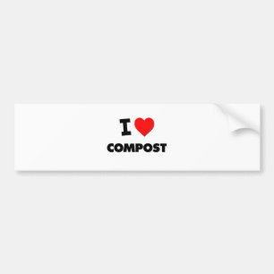 Autocollant De Voiture J'aime le compost