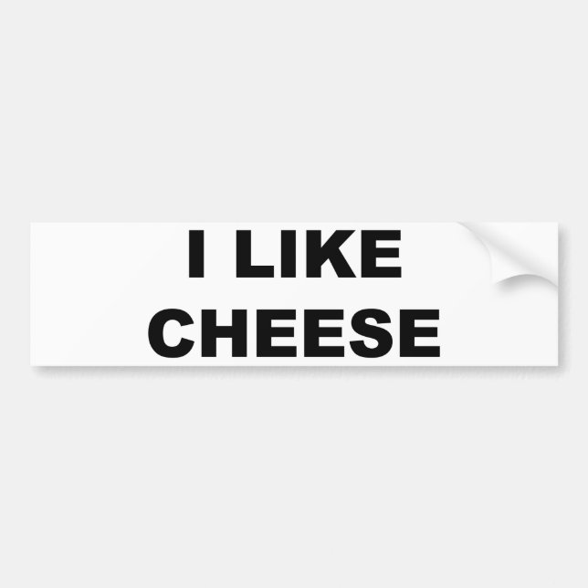 Autocollant De Voiture J'aime le fromage (Devant)
