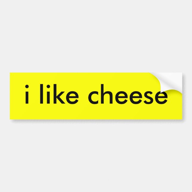 Autocollant De Voiture j'aime le fromage (Devant)