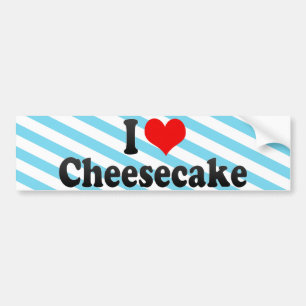 Autocollant De Voiture J'aime le gâteau au fromage
