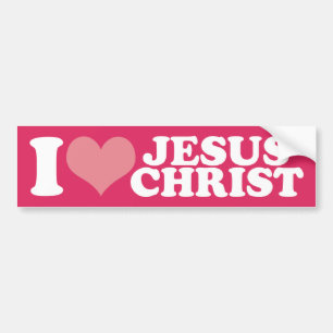 Autocollant De Voiture J'aime le Jésus-Christ