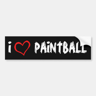Autocollant De Voiture J'aime le Paintball