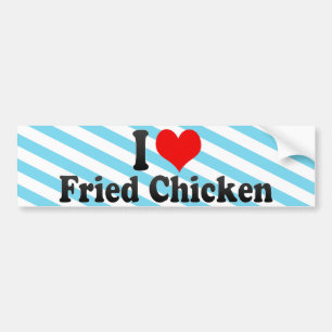 Autocollant De Voiture J'aime le poulet frit