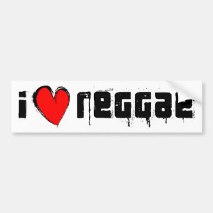 Autocollant De Voiture J'aime le reggae