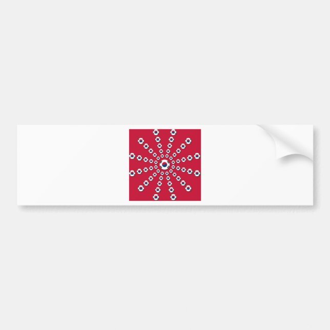 Autocollant De Voiture J'aime le rouge (Devant)