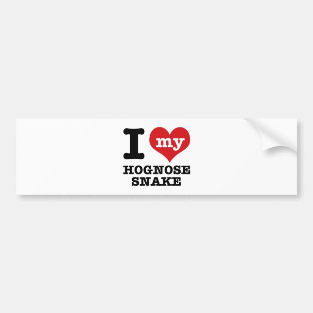 Autocollant De Voiture J'aime le serpent de Hognose (Devant)