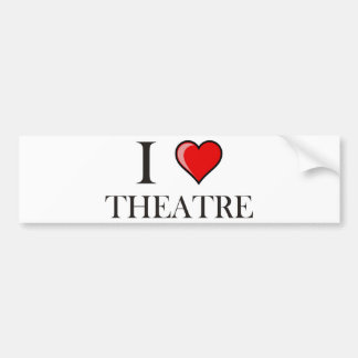Autocollant De Voiture J'aime le théâtre