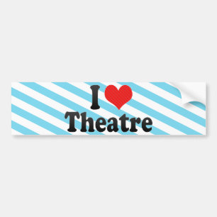 Autocollant De Voiture J'aime le théâtre