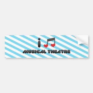 Autocollant De Voiture J'aime le théâtre musical