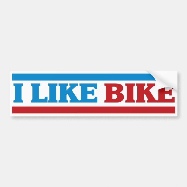 Autocollant De Voiture J'aime le vélo (Devant)