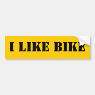 AUTOCOLLANT DE VOITURE J'AIME LE VÉLO