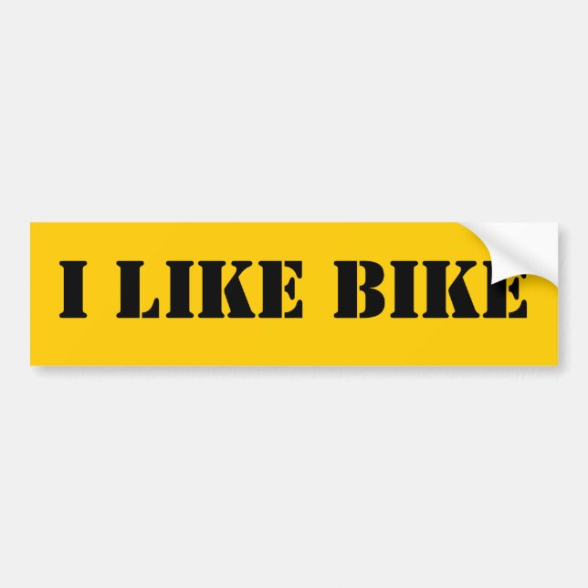 AUTOCOLLANT DE VOITURE J'AIME LE VÉLO (Devant)