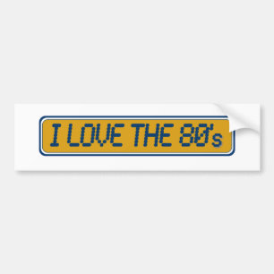 Autocollant De Voiture J'aime les années 80