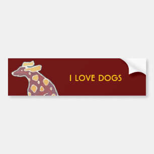 Autocollant De Voiture J'aime les chiens