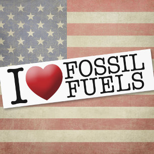 Autocollant De Voiture J'aime les combustibles fossiles