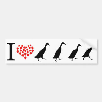Autocollant De Voiture J'aime les ducks