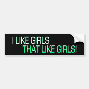 Autocollant De Voiture J'aime les filles, celle comme des filles