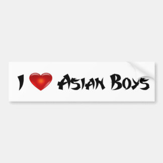 Autocollant De Voiture J'aime les garçons asiatiques