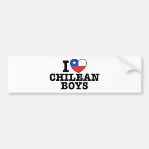Autocollant De Voiture J'aime les garçons chiliens