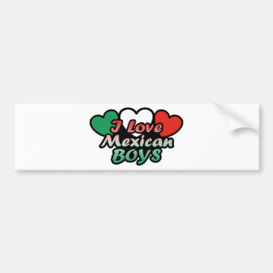Autocollant De Voiture J'aime les garçons mexicains