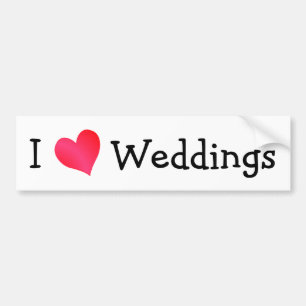Autocollant De Voiture J'aime les Mariages