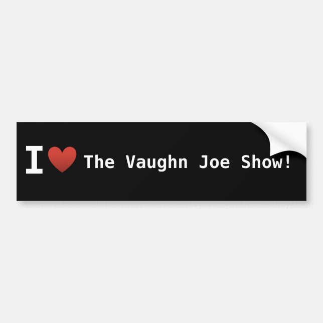 Autocollant De Voiture J'aime l'exposition de Vaughn Joe (Devant)