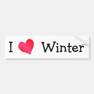 Autocollant De Voiture J'aime l'hiver