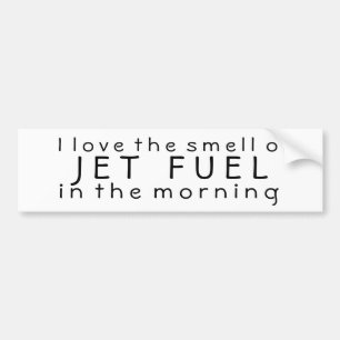 Autocollant De Voiture J'aime l'odeur du kérosène pendant le matin
