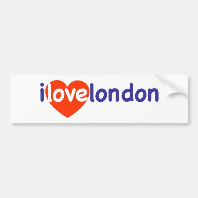 Autocollant De Voiture J'aime Londres (Devant)