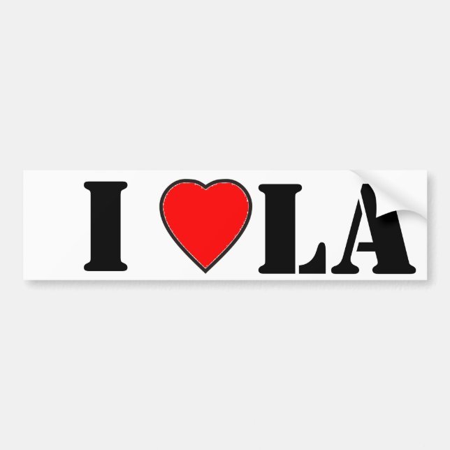 Autocollant De Voiture J'aime Los Angeles (Devant)