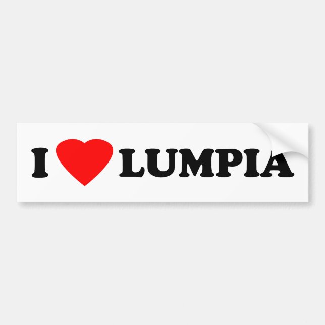 Autocollant De Voiture J'aime Lumpia (Devant)