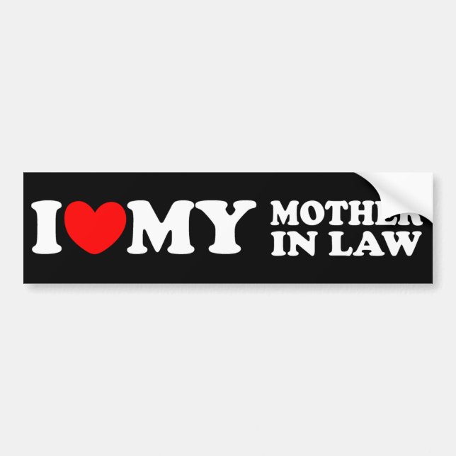 Autocollant De Voiture J'aime ma belle-mère (Devant)