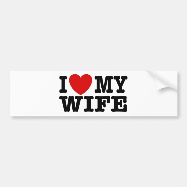 Autocollant De Voiture J'Aime Ma Femme (Devant)