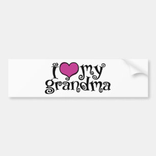 Autocollant De Voiture J'Aime Ma Grand-Mère