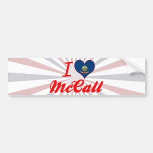 Autocollant De Voiture J'Aime McCall, Idaho