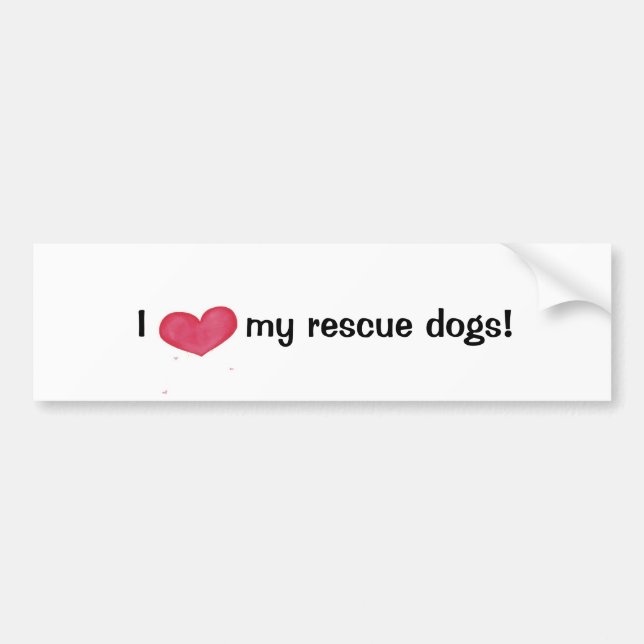 Autocollant De Voiture J'aime mes chiens de délivrance ! - adhésif pour (Devant)