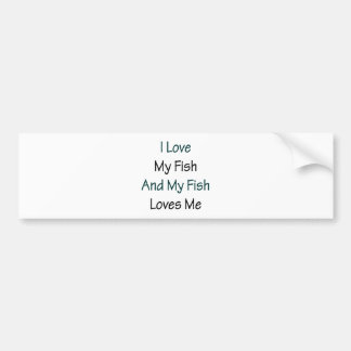 Autocollant De Voiture J'aime mes poissons et mon poisson m'aime