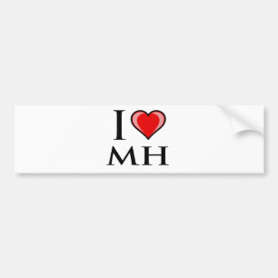 Autocollant De Voiture J'aime MH - Marshall Islands
