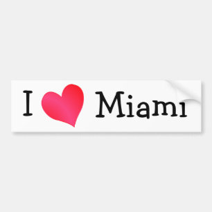Autocollant De Voiture J'aime Miami