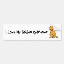 J'aime mon adhésif pour pare-chocs de golden
