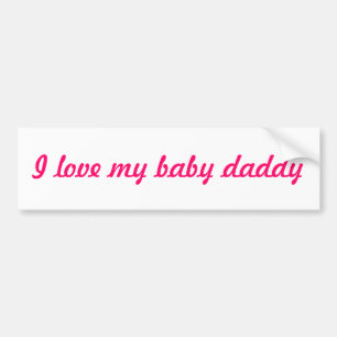 Autocollant De Voiture J'aime mon adhésif pour pare-chocs de papa de bébé