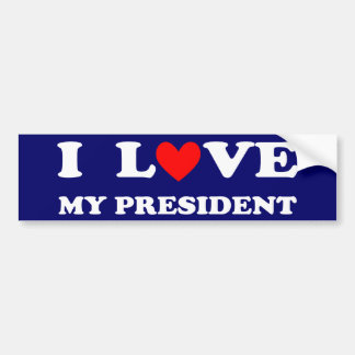 Autocollant De Voiture J'aime mon adhésif pour pare-chocs de président