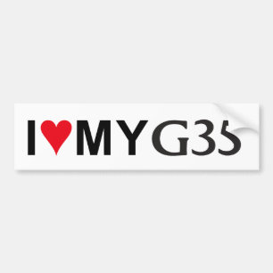 Autocollant De Voiture J'aime mon adhésif pour pare-chocs G35