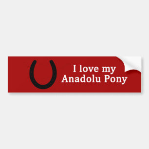 Autocollant De Voiture J'Aime Mon Anadolu Pony
