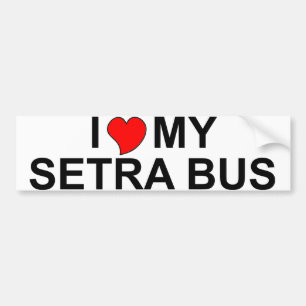 Autocollant De Voiture J'aime mon autobus de Setra