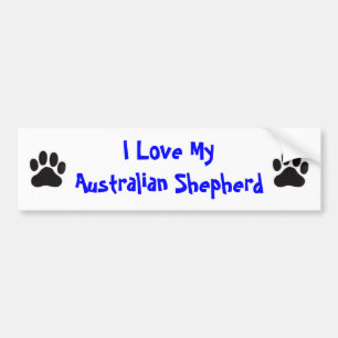 Autocollant De Voiture J'aime mon berger australien