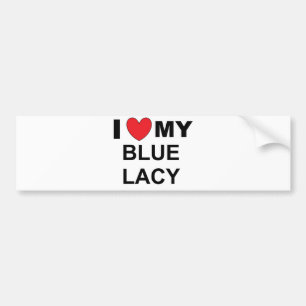 Autocollant De Voiture j'aime mon blue lacy