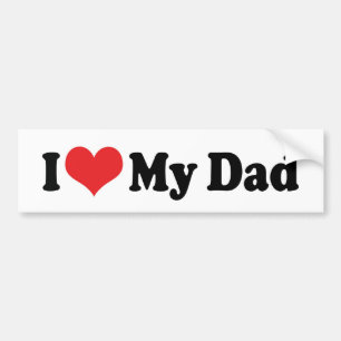 Autocollant De Voiture J'Aime Mon Bumper Sticker Papa